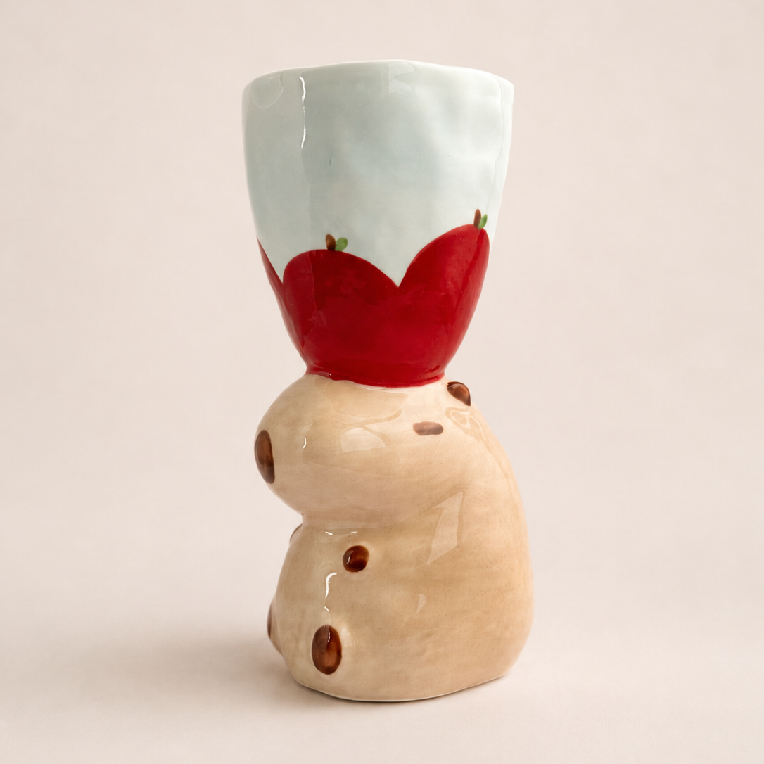 Little Apple Capybara Ceramic Goblet Cup