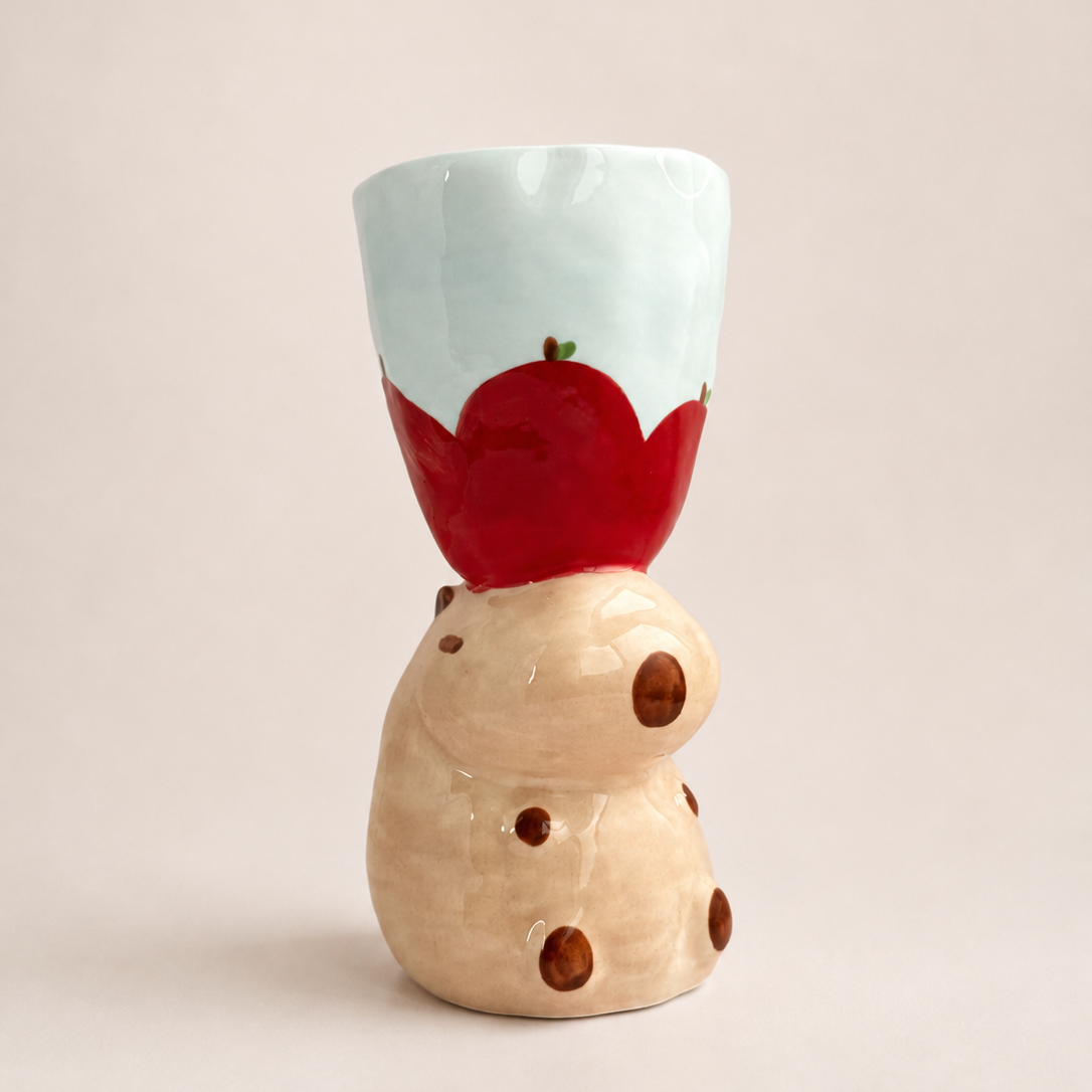 Little Apple Capybara Ceramic Goblet Cup