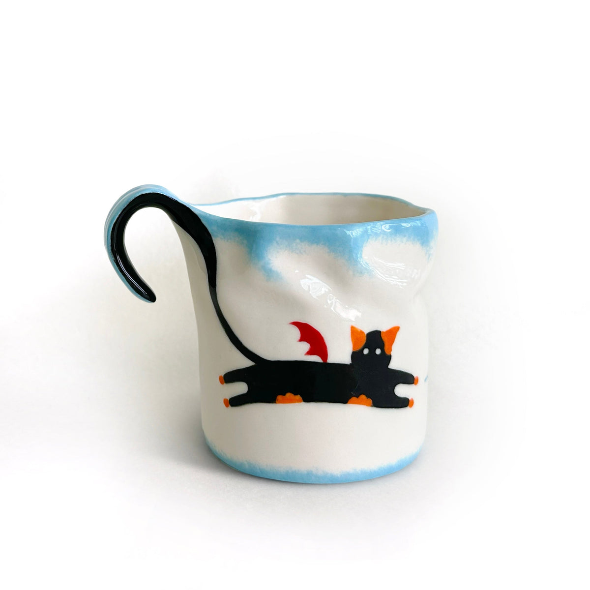 Two-Faced Cat Tail Mug (Angel / Devil)-Mili Studio (2 colors)