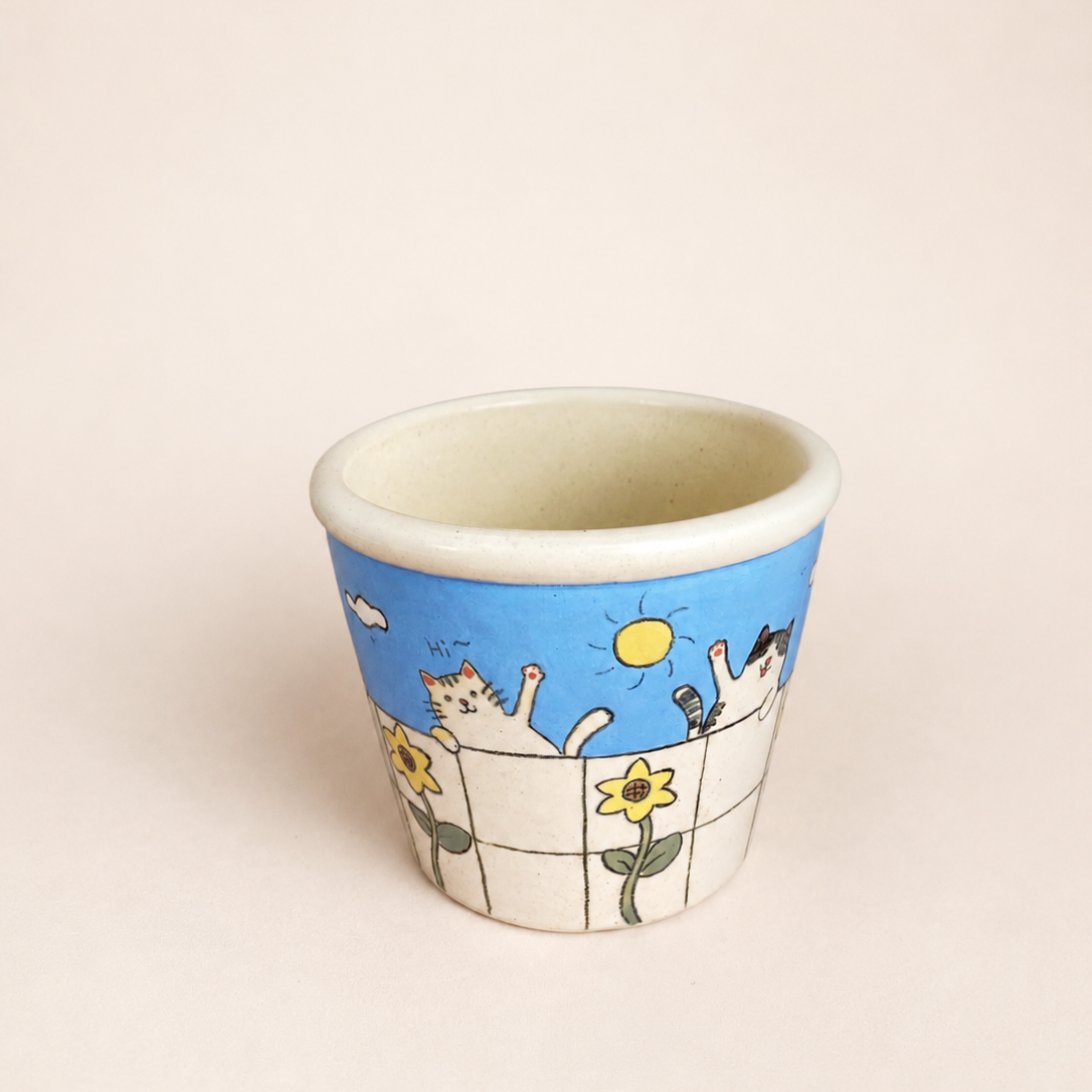 Good Morning Cat Ceramic Cup