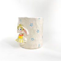 Spring Bunny Floral Ceramic Mug