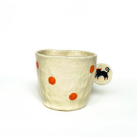Black Cat Polka Dot Ceramic Mug
