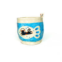 Black Cat Fish Rim Ceramic Cup