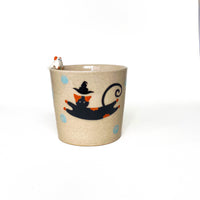 Black Cat Witch Hat Ceramic Cup