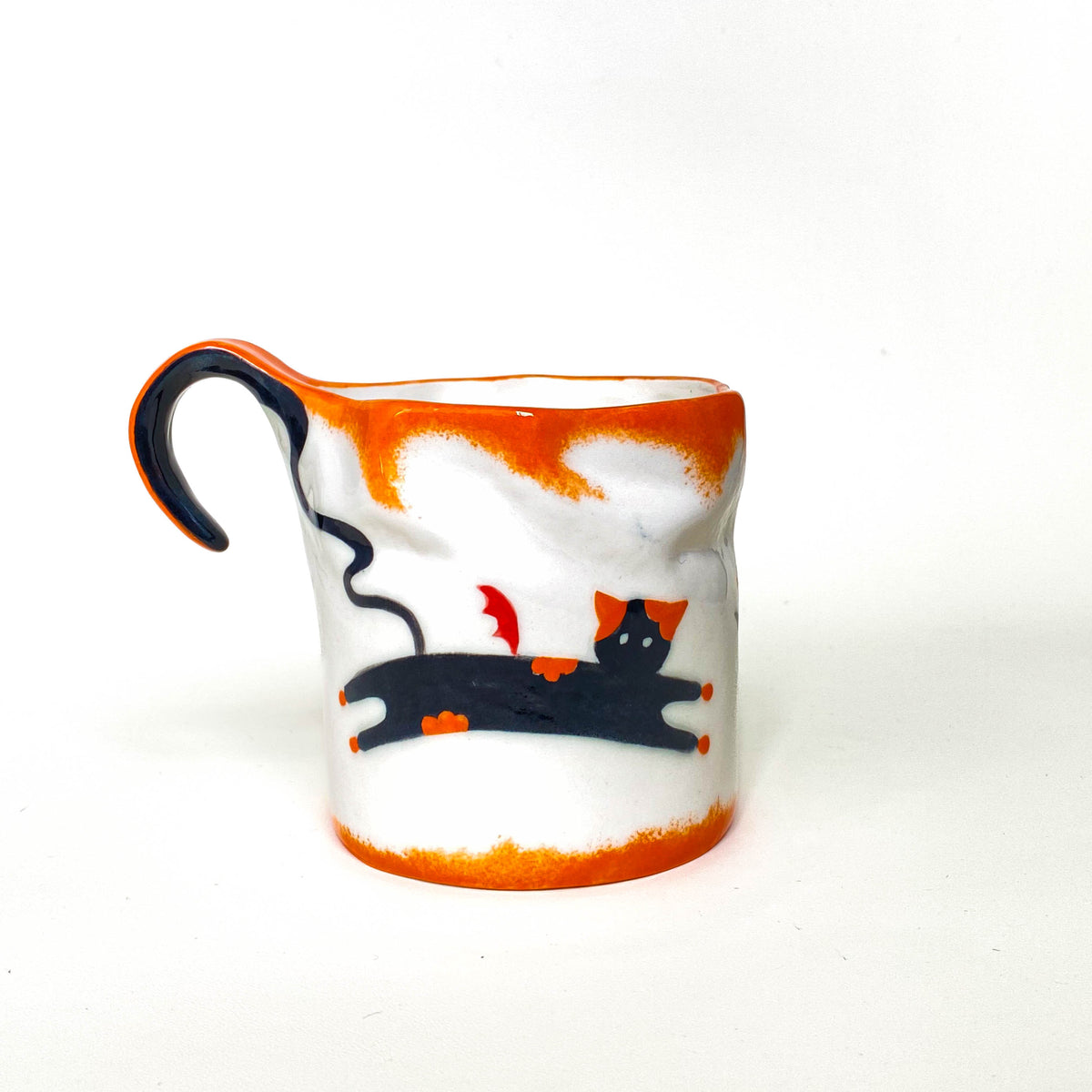 Two-Faced Cat Tail Mug (Angel / Devil)-Mili Studio (2 colors)
