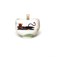 Sculpted Rim Cat Ceramic Cup – 4 Colours