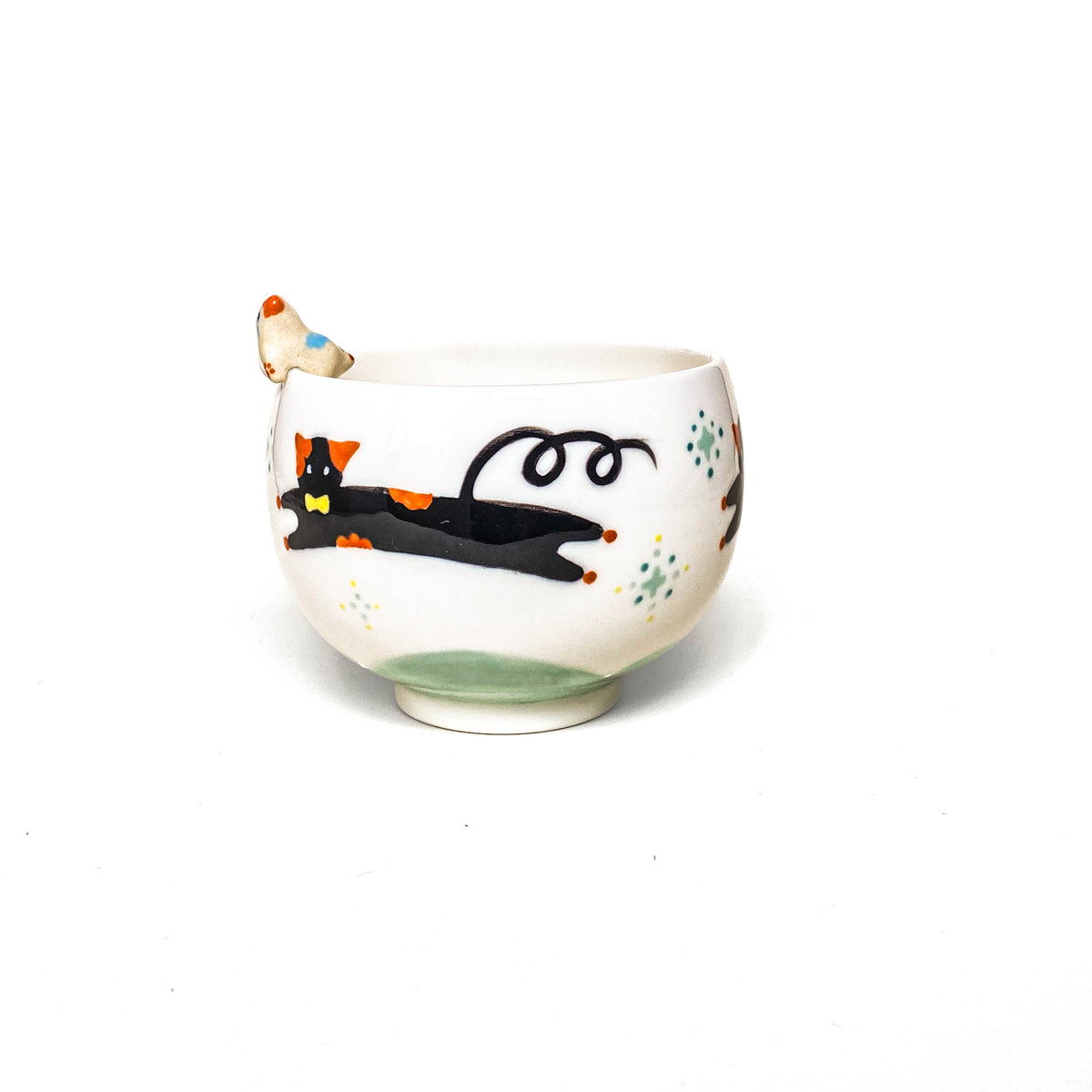 Sculpted Rim Cat Ceramic Cup – 4 Colours