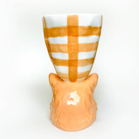 Corgi Plaid Goblet Ceramic Cup