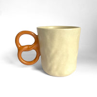 Westie Pretzel Handle Ceramic Mug