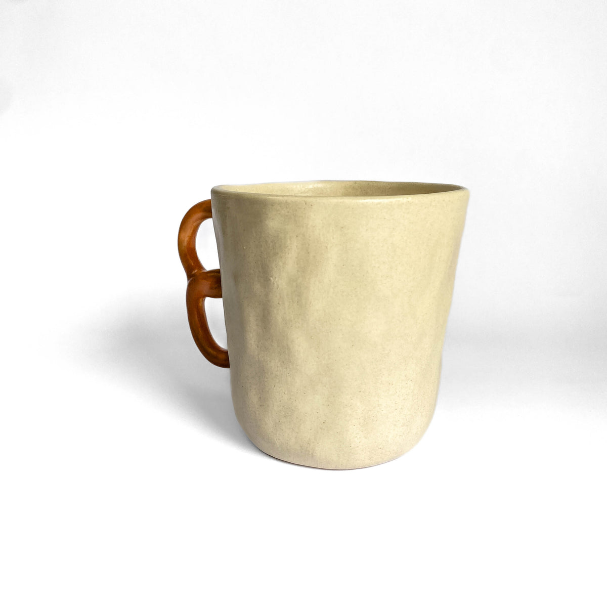 Westie Strawberry Pretzel Handle Ceramic Mug