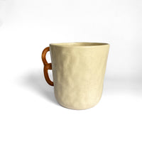 Westie Strawberry Pretzel Handle Ceramic Mug