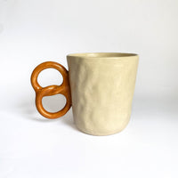Westie Strawberry Pretzel Handle Ceramic Mug