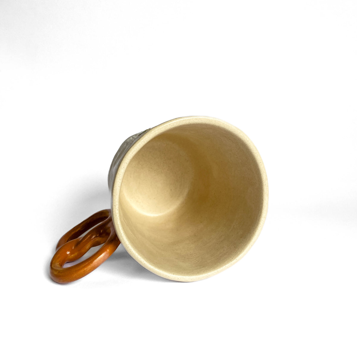 Westie Strawberry Pretzel Handle Ceramic Mug