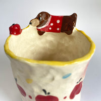 Dachshund Apple Ceramic Mug