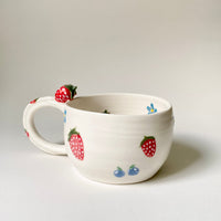 Strawberry & Blueberry Handmade Ceramic Cup – ASA by Littori