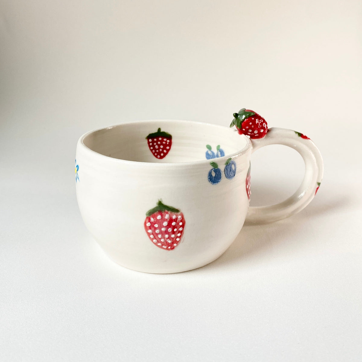 Strawberry & Blueberry Handmade Ceramic Cup – ASA by Littori