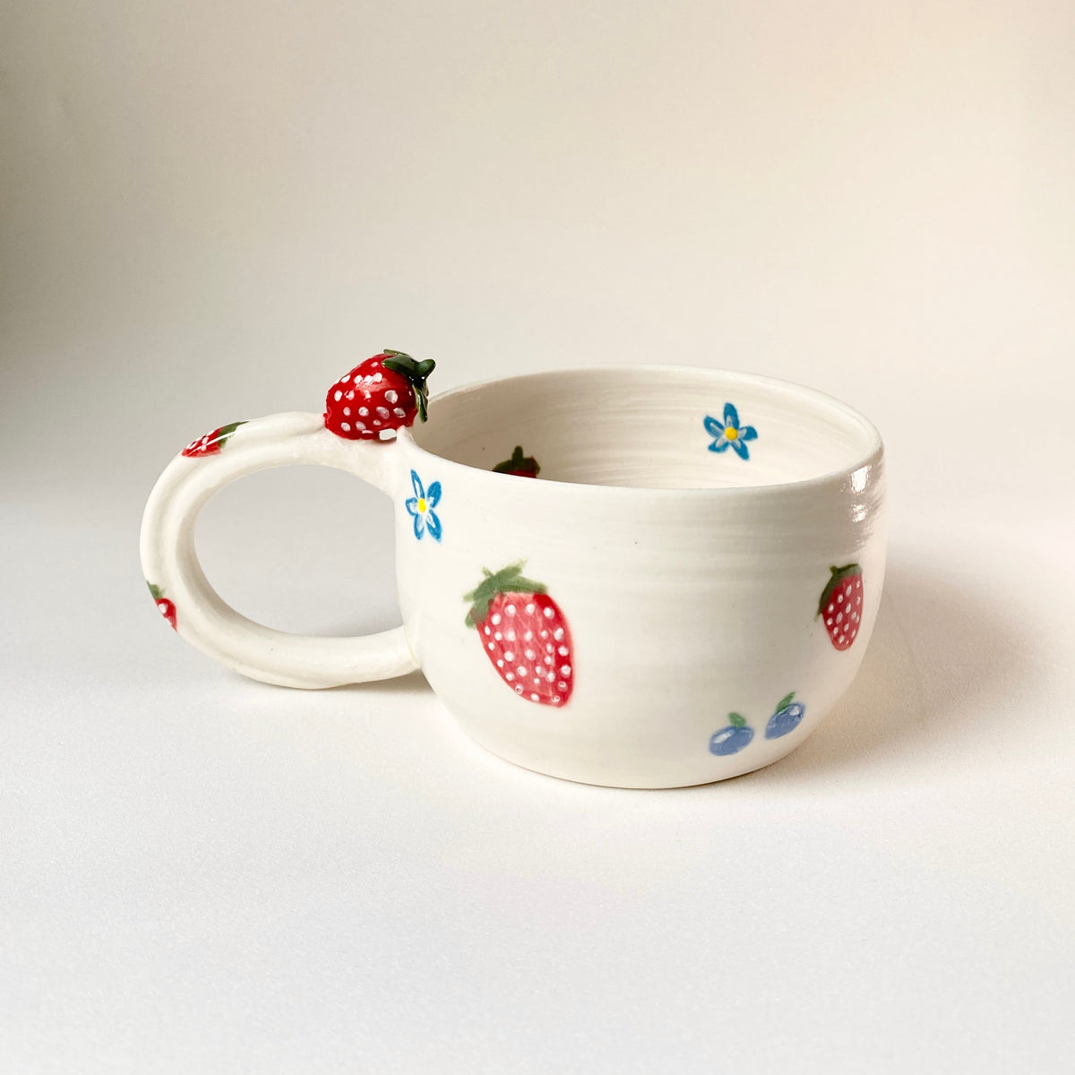 Strawberry & Blueberry Handmade Ceramic Cup – ASA by Littori