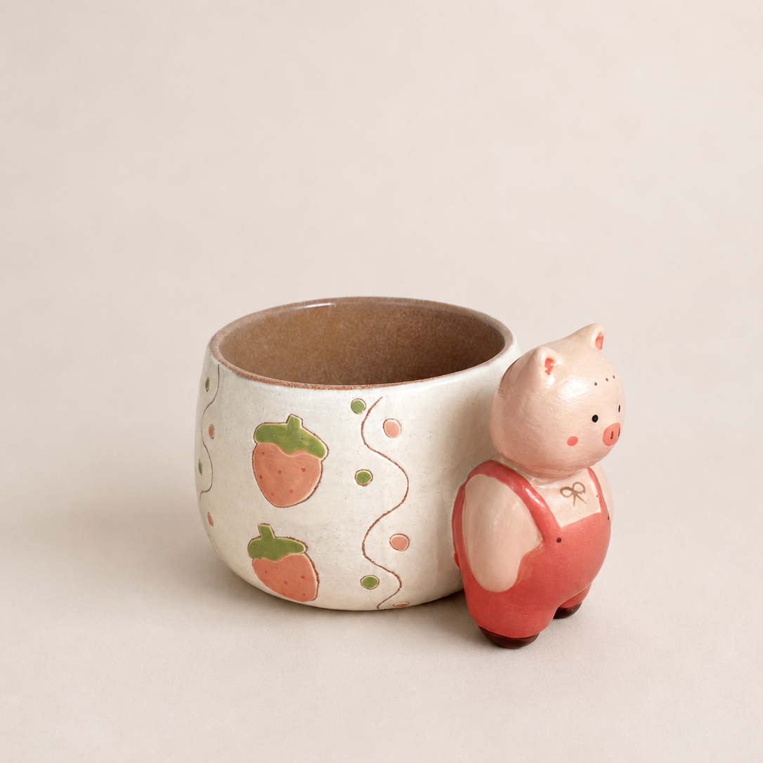 Little Farmer Piggy Ceramic Mug