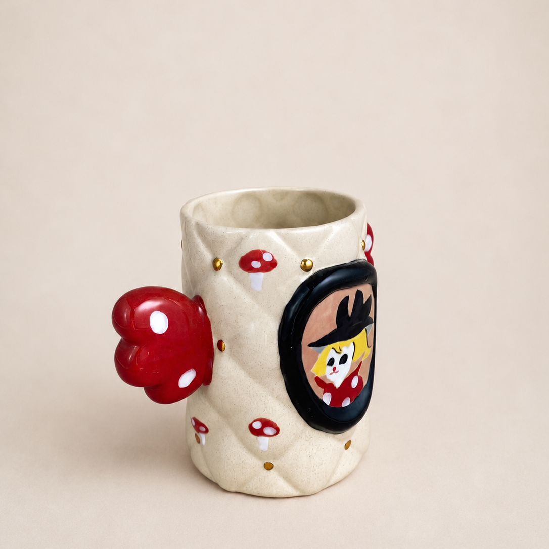 Winged Portrait Ceramic Cup