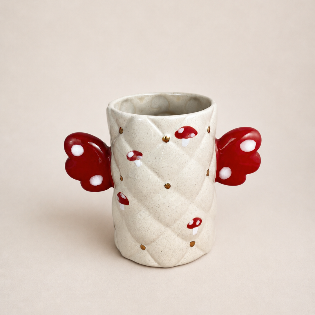 Winged Portrait Ceramic Cup