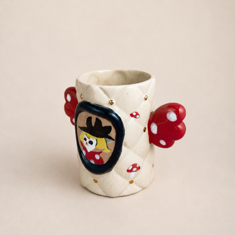 Winged Portrait Ceramic Cup