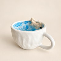 Maltipoo Swimming Ceramic Mug