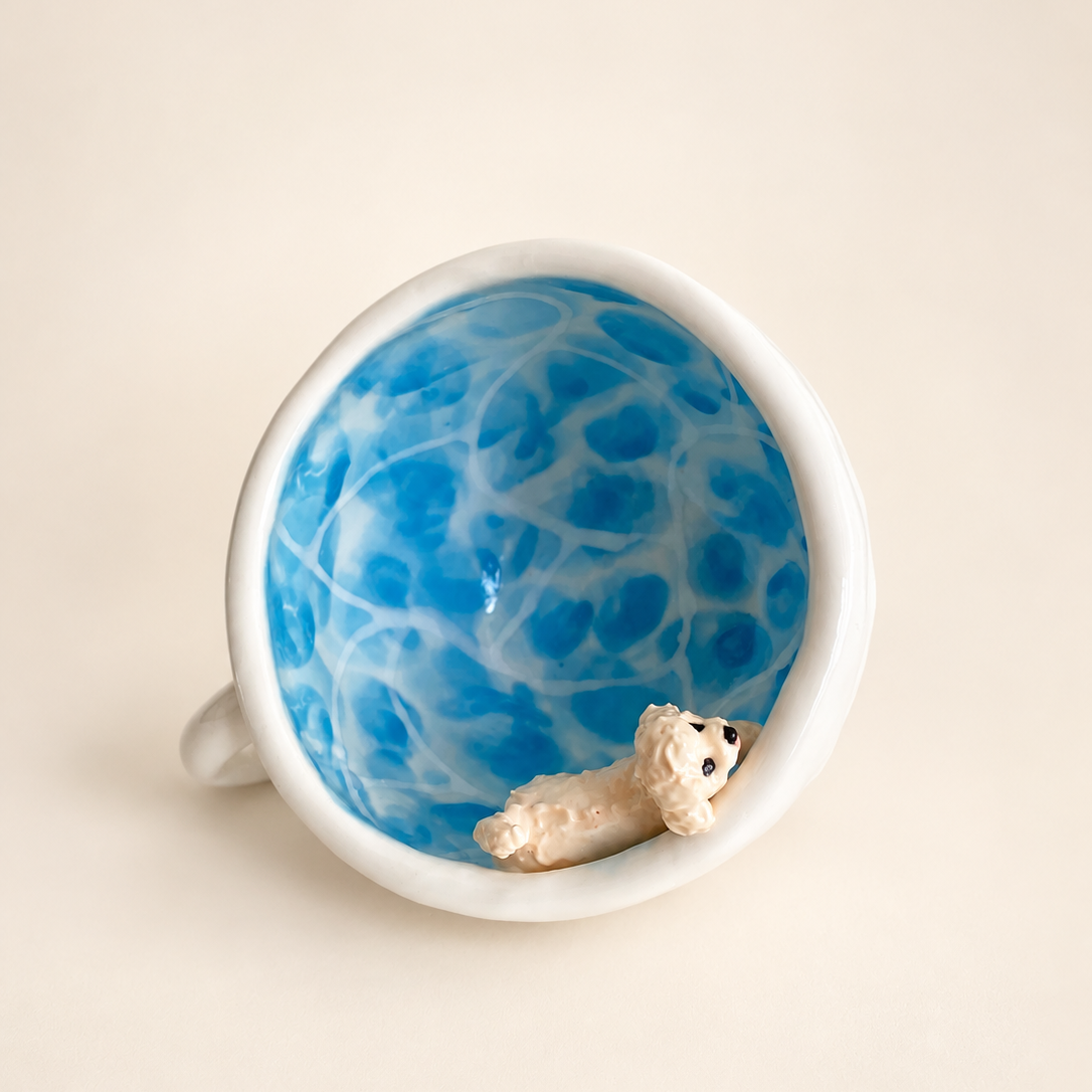 Maltipoo Swimming Ceramic Mug